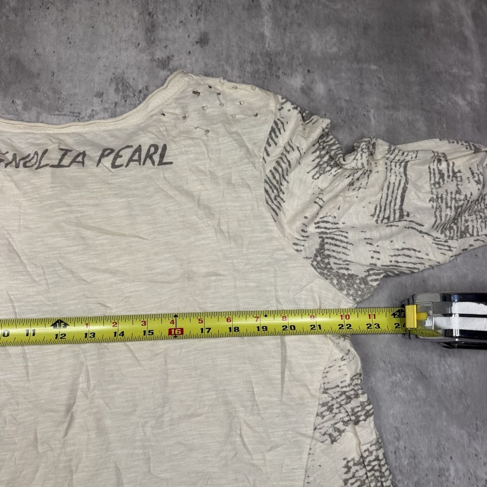 Magnolia Pearl Long Sleeve Freedom of Conscience Dylan Distressed Shirt One Size - Picture 5 of 8